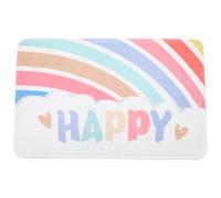 DECORNIJIA Slow Rebound Anti-slip Bathroom Mat Rainbow Pattern 40x60cm, Absorbent Non-skid Floor Rug for Toilet and Indoor Use, Soft Quick-dry Home Bath Mat