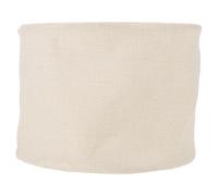 DECORNIJIA Small Foldable Beige Linen Drum Lampshade for Desk and Bedside Table Lamps, Lightweight Fabric Lamp Shade with Natural Texture for Bedroom and Office Use