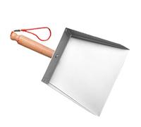 DECORNIJIA Small Stainless Steel Dustpan for Table and Worktop Clean-ups, Portable and Lightweight Mini Dustpan, Easy to Use Household Cleaning Tool in Silver