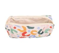 DECORNIJIA Small Zipper Pouch for Purse Floral Embroidered Makeup Bag Large Capacity Cosmetic Organizer for Women Teens Portable Toiletry and Stationery Holder