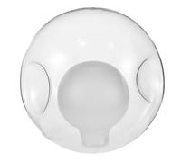 DECORNIJIA Socket Round Glass Lampshade Triple Recessed Bean Shape Clear Dome Cover for Pendant Lighting Easy Bulb Replacement Heat Dissipation Decorative Modern Lamp Accessory