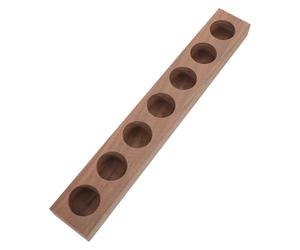 DECORNIJIA Solid Wood Essential Oil Holder with Slots Wooden Storage Rack Organizer for Bottles Perfumes and Nail Polish Stable and Stylish Display Stand for Home Professional Use