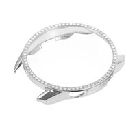 DECORNIJIA Sparkling Diamond-studded Silver Watch Bumper Protector for Watch Anti-scratch Electroplated Half-cover Case Stylish Edge Guard for Luxury Appearance