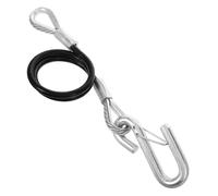 DECORNIJIA Spring Steel Wire Trailer Safety Cable with Hook Load Capacity Heavy Duty Boat Trailer Towing Chain Extension Self Coiling Tow Strap