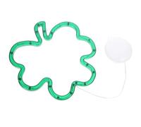 DECORNIJIA St Patrick’s Day LED Shamrock Window Lights with Adhesive Backing, Green Leaf Wall Decoration for Irish Party, Non-Battery Powered Indoor Shamrock Decor