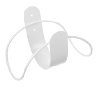 DECORNIJIA Stainless Steel Garden Hose Holder Rack with Wall Mount Hook, White Wire Design Water Pipe Storage Organizer for Outdoor Garden and Car Washing