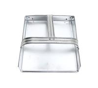 DECORNIJIA Stainless Steel Mini Dustpan for Kitchen and Tabletop Cleaning Durable Lightweight Garbage Container with Tapered Ramp for Smooth Pickup Practical Home Cleaning Tool in Silver