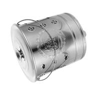 DECORNIJIA Stainless Steel Money Incinerator Bucket High-temperature Resistant Burn Barrel with Vent for Paper Leaves and Sacrificial Burning Home Use Small Silver
