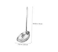 DECORNIJIA Stainless Steel Skimmer Ladle with Ergonomic Heat Resistant Handle Large Slotted Strainer Spoon for Kitchen Utensil Use for Pasta Noodles and Food Filtration in Home and Restaurant
