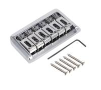 DECORNIJIA Steel Guitar Saddle Bridge Plate with Screws and Wrench Fully Adjustable for Intonation and Height Level Top-loading Design Electric Guitar Parts Accessories Random Color