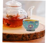 DECORNIJIA Sterling Silver Ceramic Tea Bowl with Gilt Silver Accent Crack-Resistant Tea Cup for Brewing Flower Green and Banquets