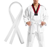 DECORNIJIA Taekwondo Belt 280cm White Martial Arts Waist Wrap Karate Training Gear Judo and Karate Uniform Accessory for and Adults