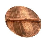 DECORNIJIA Thick Solid Wood Cooking Lid for Round Clay Pots Wooden Wok and Omelette Pan Cover Heat-preserving Tamagoyaki Splash Guard Kitchen Pot Lid Replacement