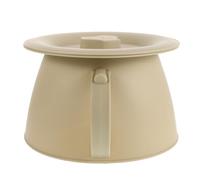 DECORNIJIA Thickened Plastic Chamber Pot with Odor Prevention Lid Compact Urine Bucket for Elderly S Potty and Bedridden Patients Space-Saving Spittoon Urinal Bottle in Light Yellow