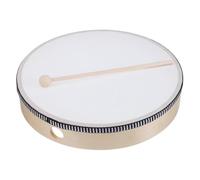 DECORNIJIA Timber Drum Tambourines for Adults Beginner Instrument Hickory Hand Drums for Adults Wedding Outdoor Wood Beige