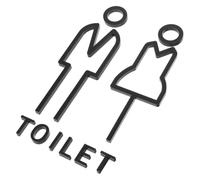 DECORNIJIA Toilet Identification Sign Minimalist Male Female Washroom Plate for Hotels Restaurants Public Spaces Easy Install Bathroom Accessories