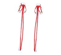 DECORNIJIA Traditional Chinese Tassel Hair Clips for Red Ribbon Hairpin for Hanfu Clothing Hair Accessories for Cosplay Wedding Party and Daily Wear