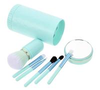 DECORNIJIA Travel Makeup Brush with Handles Portable Face Beauty Tools Compact Cosmetic Brushes for Women with Rotating Organizer Lightweight and Easy Carry for Daily Use and Performance