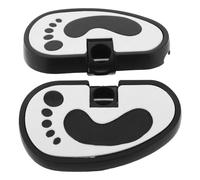 DECORNIJIA Tricycle Footrest Pedals Replacement White Plastic Bike Pedal Assembly for Strollers and Youth Bicycles Non-slip Wide Support for Stable Riding and Easy Maintenance