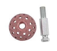 DECORNIJIA Tungsten Steel Tire Buffing Wheel Grinding Head Set 55mm Large Diameter Low Speed Hex Shank Linking Rod for Tire Repair and Buffing