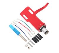 DECORNIJIA Turntable Headshell with Wires Replacement for Cartridge Mount and Easy to Install Phono Cartridge Holder Compatible with Record Players Red