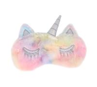 DECORNIJIA Unicorn Design Lightproof Eye Mask for Women and Ultra Soft Comfortable Sleeping Cover Colorful Plush Blindfold for Travel and Sleepover for