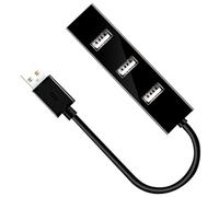 DECORNIJIA USB 2.0 Hub Adapter with 4 Ports, High Performance Multifunctional Expansion for Computers and Laptops, Sturdy Pvc Material USB Splitter Cable for Fast Data Transfer