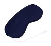 DECORNIJIA USB Heated Eye Mask with Lavender Steam Pad Reusable Dark Blue Eye Patch for Stress Relief Elastic Fit for Home Travel Yoga Office and Spa Use