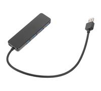 DECORNIJIA USB Hub Expansion Data Dock with Micro USB Power Support for High-speed Transfer Compatible with Mouse Keyboard External Drives Printers and Game Controllers Portable Black Cable