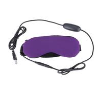 DECORNIJIA USB Steam Eye Mask with Hot and Cold Ice Pack Rechargeable Electronic Sleeping Eye Mask for Unisex Use Auto Power-off for Home Office and Travel Purple Unscented