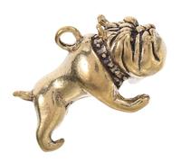 DECORNIJIA Vintage Brass Bulldog Keychain Pendant Unique Decorative Hanging Charm for Keys Retro Bulldog Animal Charm for Diy Jewelry Making