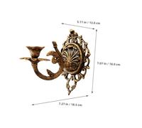 DECORNIJIA Vintage Cast Iron Wall Sconce with Distressed Finish Rustic European Style Candle Holder for Living Bedroom Dining Decor Multifunctional Wall-mounted Fixture with Aristocratic