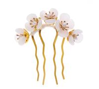 DECORNIJIA Vintage Chinese Jade Hair Stick Traditional Handmade Petal Chopstick for Women Decorative Hairpin with Retro Elegant Style Classic Hanfu Hair Accessory
