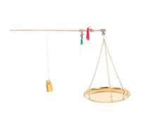 DECORNIJIA Vintage Copper Chinese Medicine Scale Precise Mini Balance for Weighing Herbs Spices Jewelry Cooking Ingredients Portable Retro Kitchen and Herbal Shop Scale for Accurate Dosage