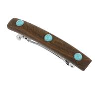 DECORNIJIA Vintage French Hair Clips Semiprecious Inlaid Wooden Hair Barrettes for Women Chinese Style Headwear for Wedding Parties Daily Life
