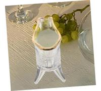 DECORNIJIA Vintage Style Decorative Glass Wine Cup Chinese Imperial Three-Legged Design for Home Wedding Decor Bars Parties Office High-Grade Glass with Relief Easy to Clean
