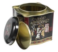 DECORNIJIA Vintage Tea Canisters Metal Tin with Lids Irregular Wavy Shape Airtight Storage Boxes for Coffee Snacks and Tea Bags in Home Use