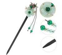 DECORNIJIA Vintage Wooden Hair Stick with Flower Tassel Chinese Style Decorative Hair Chopstick for Women Easy to Use Hairpin for Messy Buns Parties Cosplay Proms and Photo Shoots