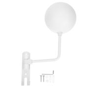 DECORNIJIA Wall-mounted Metal Helmet Hanger Holder Rack for Motorcycle Accessories Hat and Wig Display Stand with Vintage Dome Design White Removable Helmet Holder for Home and Shops
