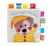 DECORNIJIA Washable Puppy Fabric Cloth Book for Boy Girl Early Educational Soft Learning Puzzle Book for Communication