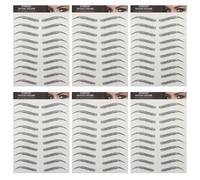 DECORNIJIA Waterproof 3d Eyebrow Stickers, 6 Sheets (10 Pairs) Temporary Fake Brow Makeup for Women, Natural Look, Easy Application for Daily Use