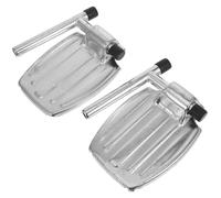 DECORNIJIA Wheelchair Footrest Replacement 2pcs Universal Heavy Duty Footplates Elevating Leg Rest Compact Lightweight Accessories for Mobility Aid Users