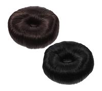 DECORNIJIA Wig Hair Bun Maker 2pcs Set Elastic Hair Ties for Styling for Women and Updos