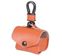 DECORNIJIA Wireless Earphone Cover Leather Case with Anti-Lost Metal Buckle and Charging Port Access Earphone Protector for Commuting