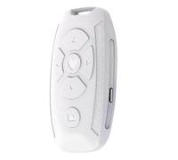 DECORNIJIA Wireless Phone Remote Clicker for Selfie Camera and E-reader, Multifunctional White Cellphone Camera Controller for Live Video Streaming and Photo Capture