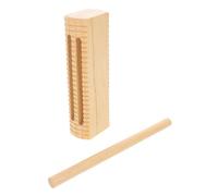 DECORNIJIA Wood Rhythm Block with Mallet Dual Tone Percussion Instrument for Sturdy Wooden Construction Smooth Finish for Early Education Home Music Activities and Bonding