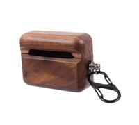 DECORNIJIA Wooden Earphone Case for Generation Protective Cover Portable Drop Resistant Walnut Wood Shell with Hook Design for Easy Carry