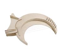 DECORNIJIA Wooden Lyre Harp 7-string Portable Harp Set Stand Small for Beginners and Adults Acoustic String Instrument for Music Learning and Practice