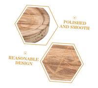 DECORNIJIA Wooden Pentagram Candlestick Holder Rustic Tealight Plate for Home Decoration Altar Accessory for Wiccan Rituals Natural Centerpiece for Indoor Outdoor Use