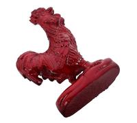 DECORNIJIA Wooden Rooster Statue Carved Red Rosewood Animal Figurine Home and Garden Decor Desktop Ornament for Table Balcony Display